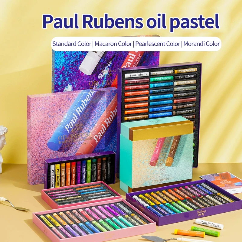 Paul Rubens Professional Oil Pastel Set  Classic Macaron Pearlescent Artist Crayon Paint Stick For Gift Art Supplies