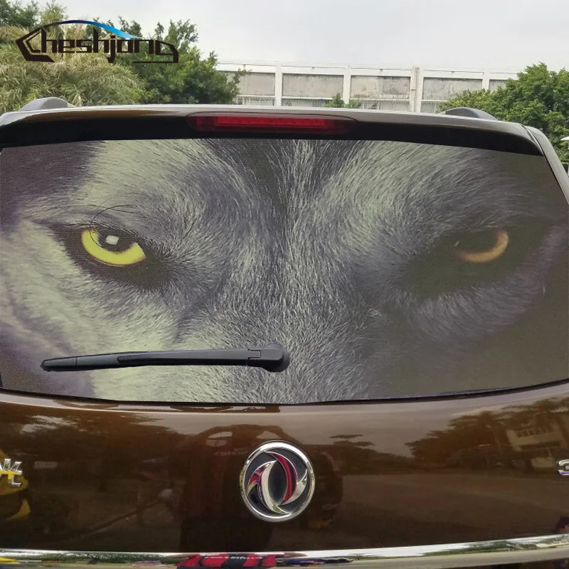 

Rear Windshield Decal Stickers Mesh Film Vinyl Sticker Car styling Rear Window Glass Photographic Printed Film Tint 135cmx55cm