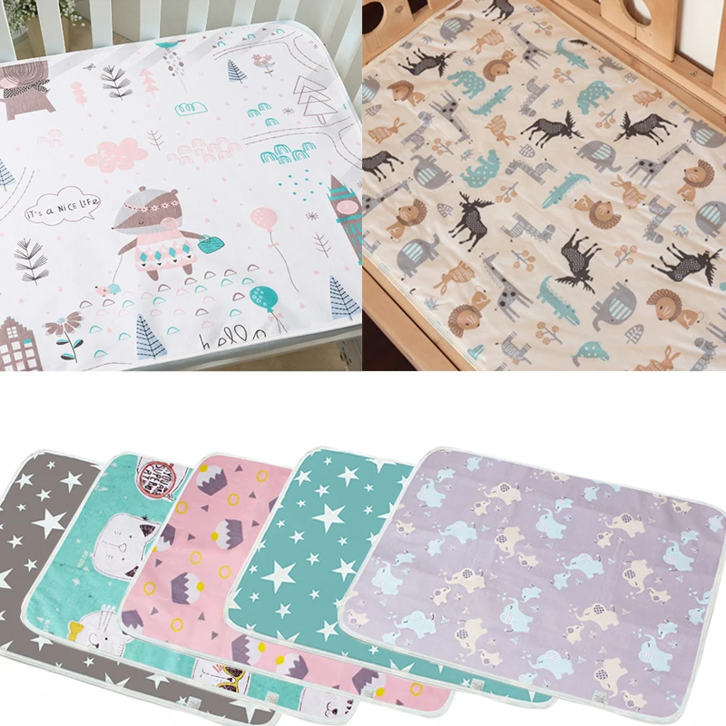 

Reusable Baby Changing Mats Cover Baby Diaper Mattress Diaper for Newborn Cotton Waterproof Changing Pets Flool Mat Pad Boys