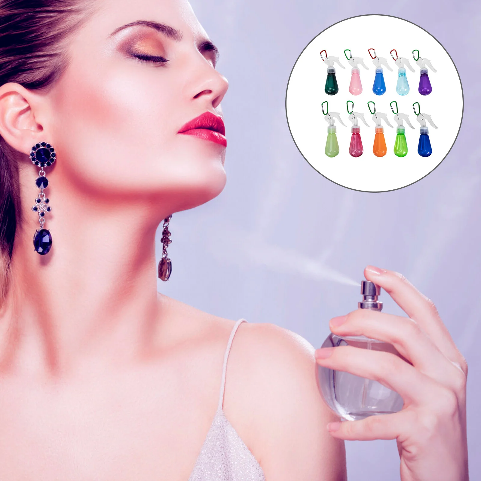 

Earrings Sprayer Bottle Travel Accessory Keychain Bottles Sub Perfume Container Makeup Containers