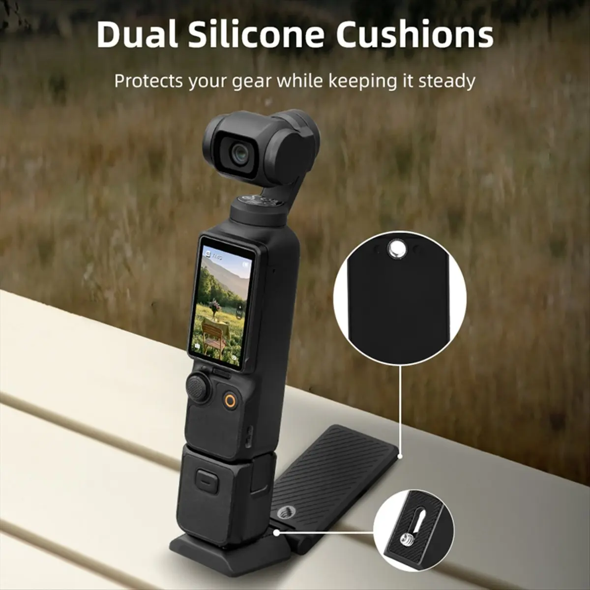 Фото Магнитный складной кронштейн popop для DJI OSMO POCKET 3, настольный фиксирующий зажим для Action 5 Pro, аксессуары X4/5 №5