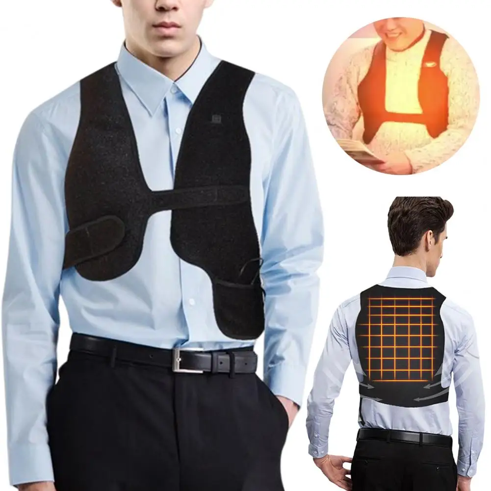 

Quick Heat Men Women Solid Color Adjustable USB Heating Vest Winter Gifts