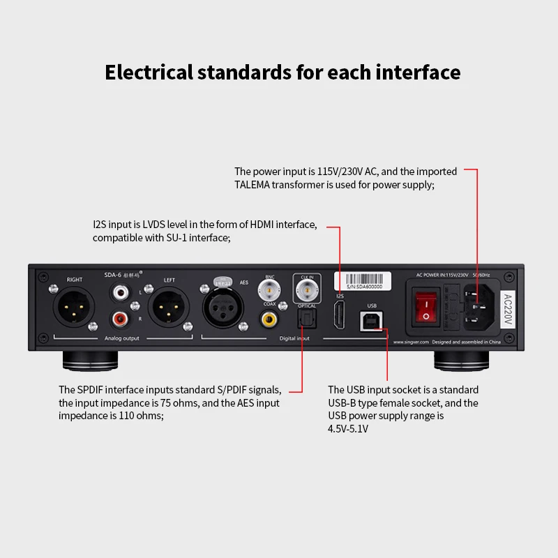 Singxer SDA-6 DAC DSD512 AK4499 XMOS XU208 I2S USB NOS PLL Native Direct Solution Цифровой аналоговый интерфейс