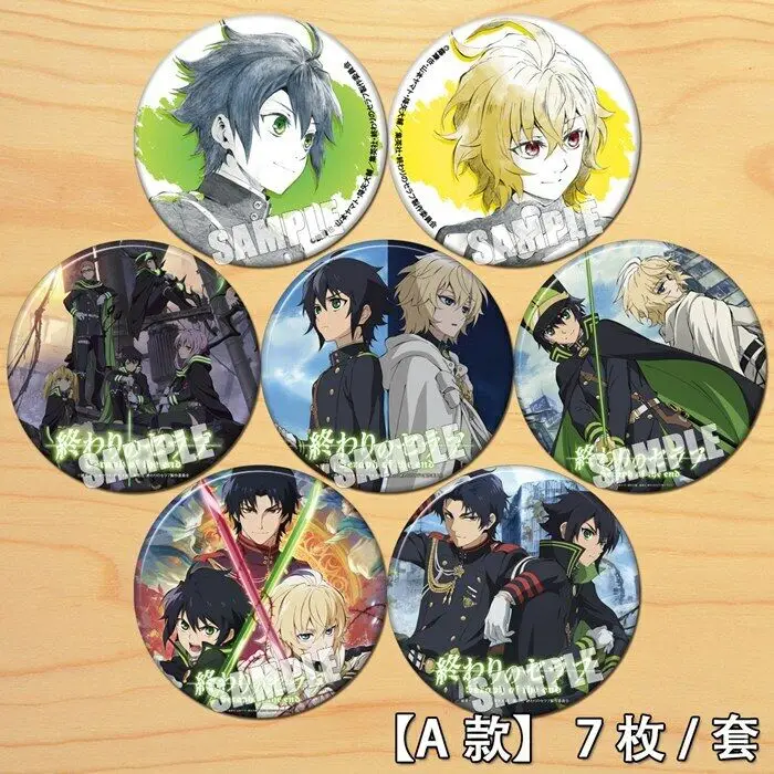 

7 шт./набор, круглые броши-значки