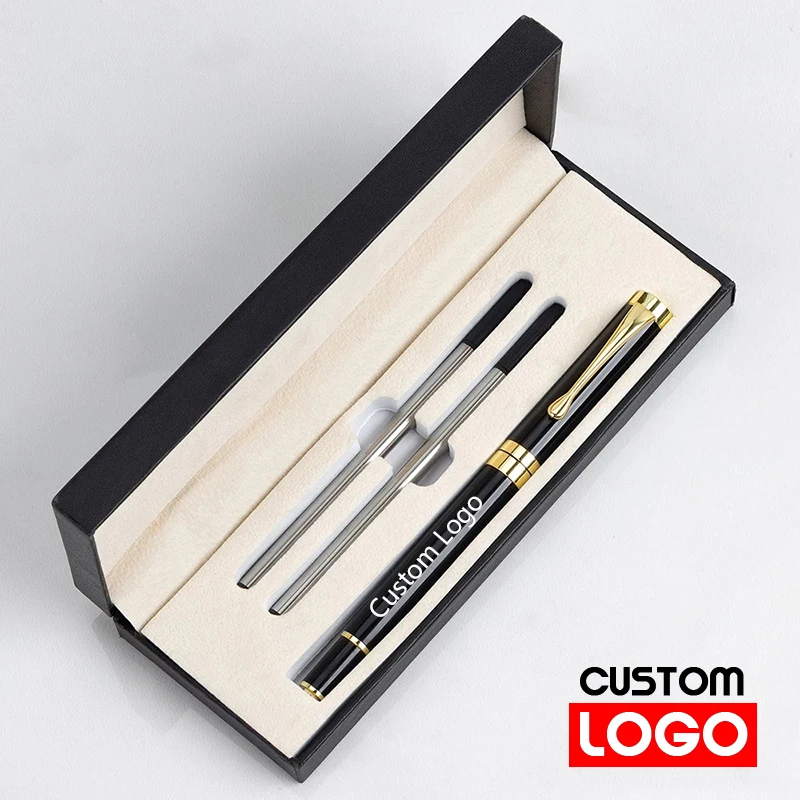 Packaging Luxury Metal Ballpoint Pens School Business Office Signature Roller Pen Student Stationery Supplies Writing