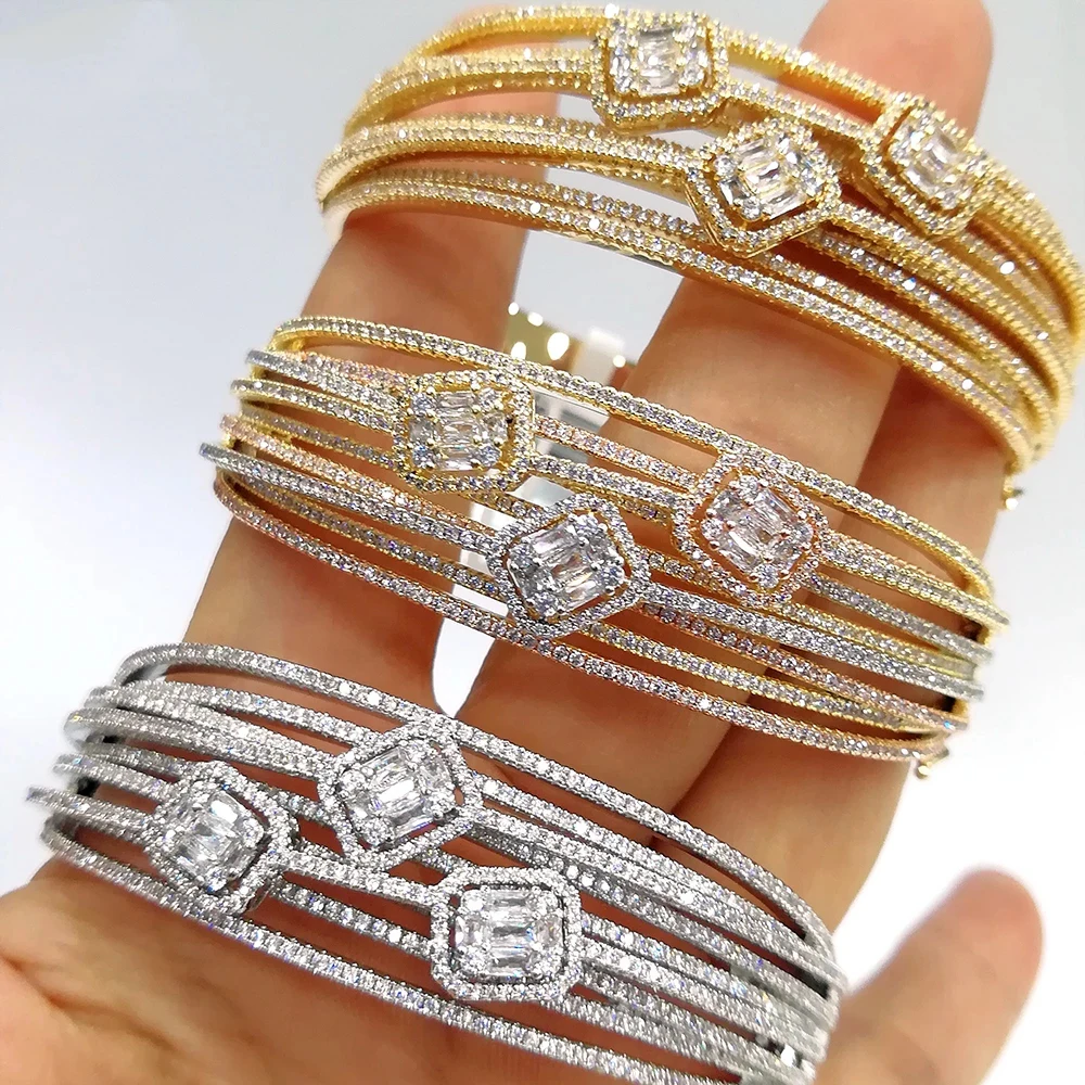 

Missvikki Luxury Dubai Bangle Ring Set Fashion Jewelry Sets For Women Wedding Engagement brincos para as mulheres 2022