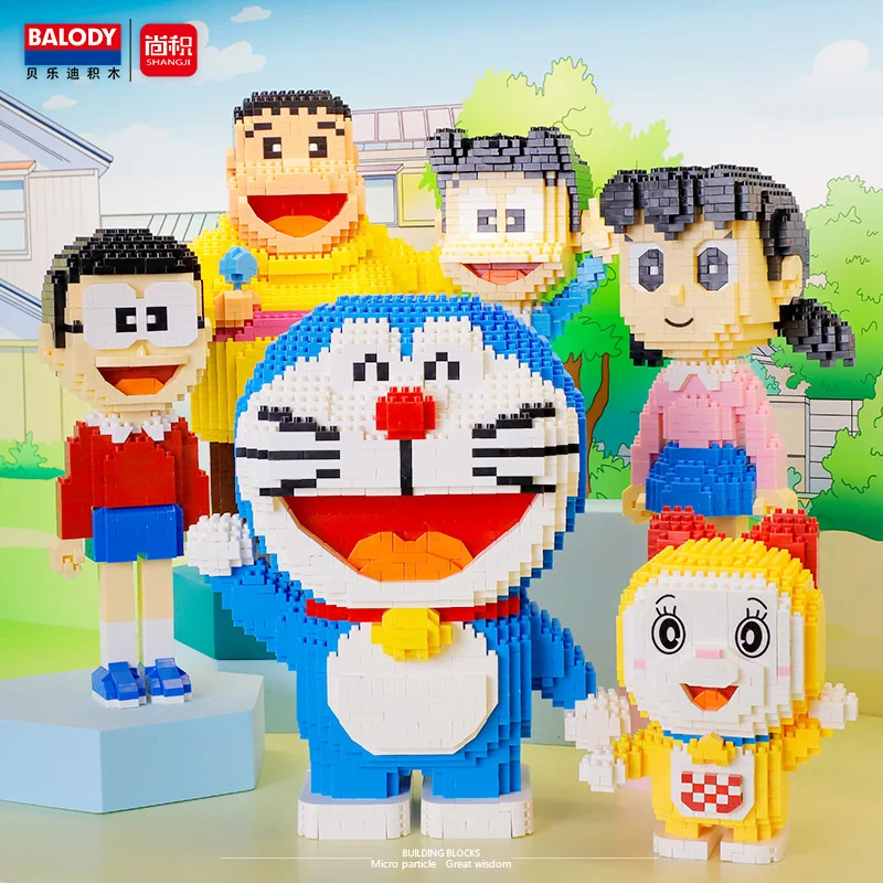 

Doraemon Figure Mini Blocks Anime Model Beautiful Japanese Cartoon Building Toys for Girls Presents Brinquedos Kids Gifts