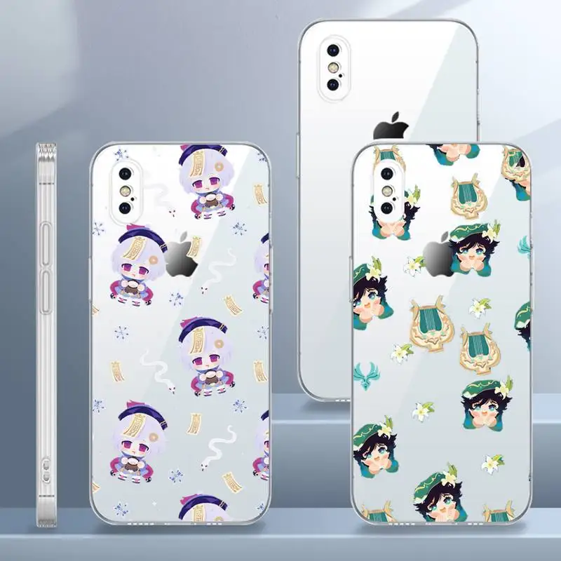 Хит продаж мягкий прозрачный чехол Genshin Impact для iphone 12 11 13 7 8 6 s plus x xs xr pro max mini |