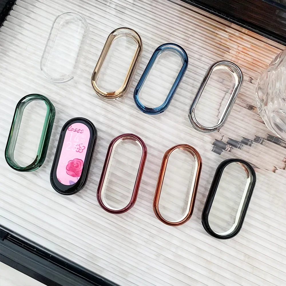 Чехол из ТПУ для Xiaomi mi Band 8 9 NFC аксессуары универсальный защитный бампер защитная