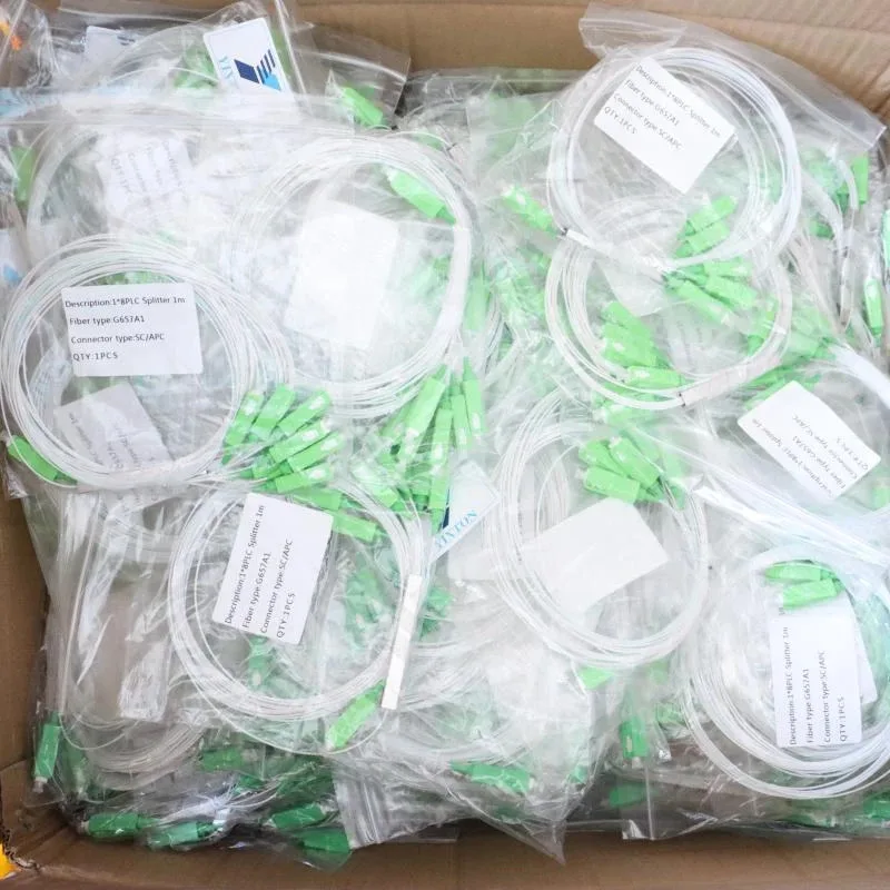 10pcs FTTH1X16 PLC Splitter SC/APC Optical Fiber Connector Fiber Optic SplitterSM 0.9mm  APC Fiber Optic Connector Free Shipping