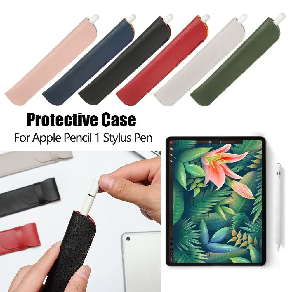 

Lightweight Protective Pouch PU Leather Double color Stylus Pen Cover Pen Bag Touch Covers For Apple Pencil Bags