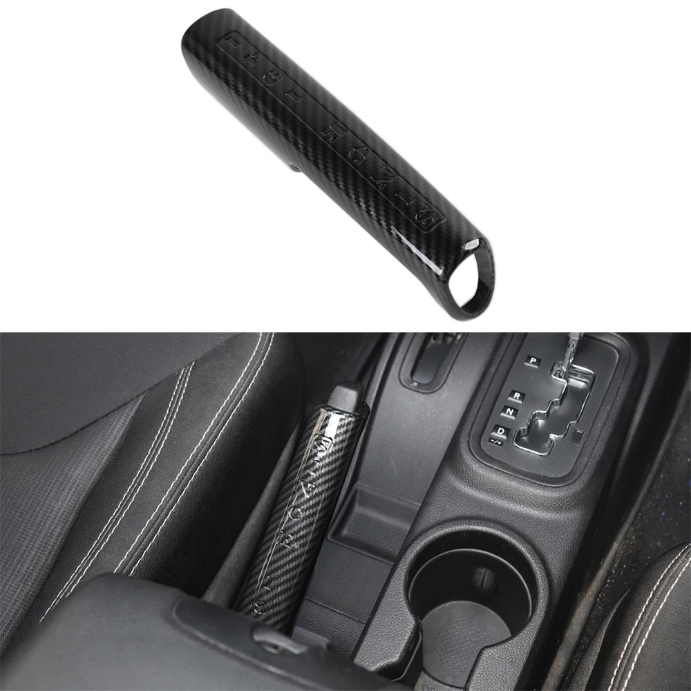 

Декоративная накладка на ручной тормоз для Jeep Wrangler JK 2011 2012 2013 2014 2015 2016 2017 аксессуары для салона автомобиля из АБС-углеродного волокна