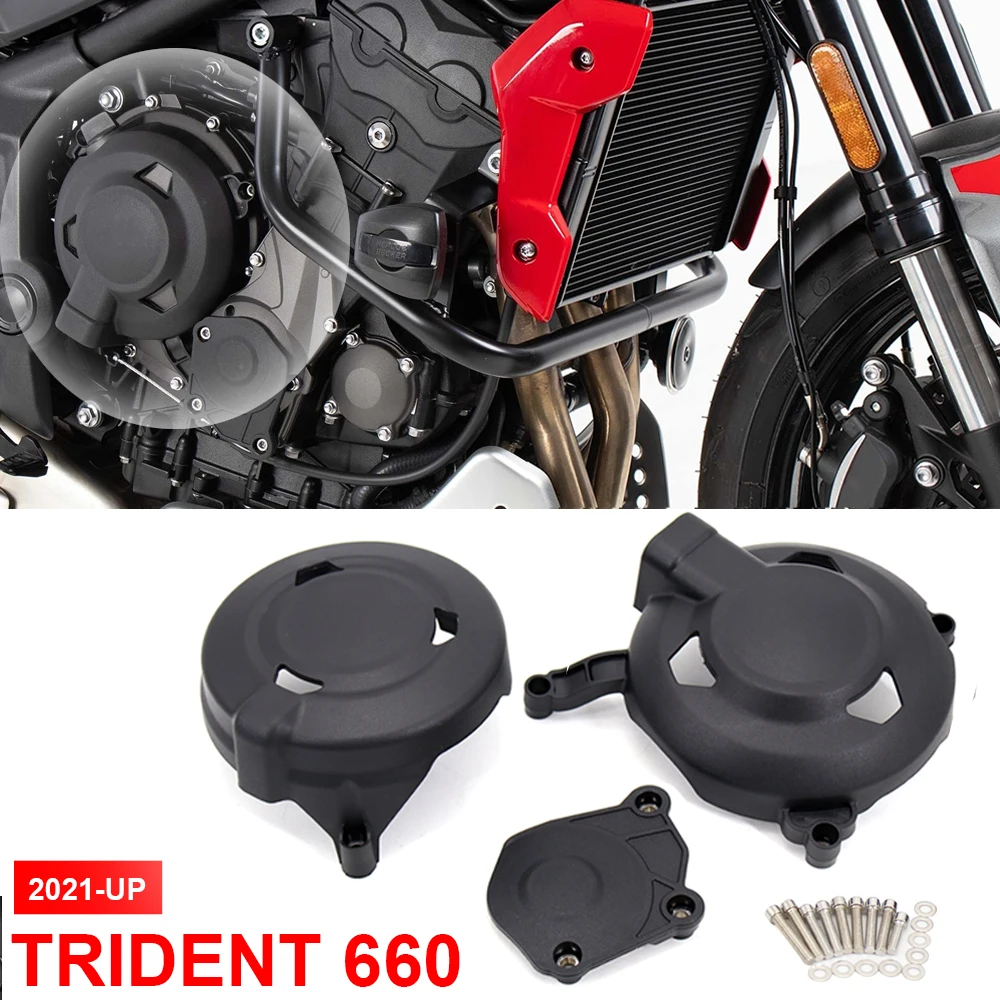 2022 For TRIDENT 660 Motorcycle Part Engine Side Cover Guard Protector Engine Drop Guard Engine Slider Protection For Trident660 enlarge