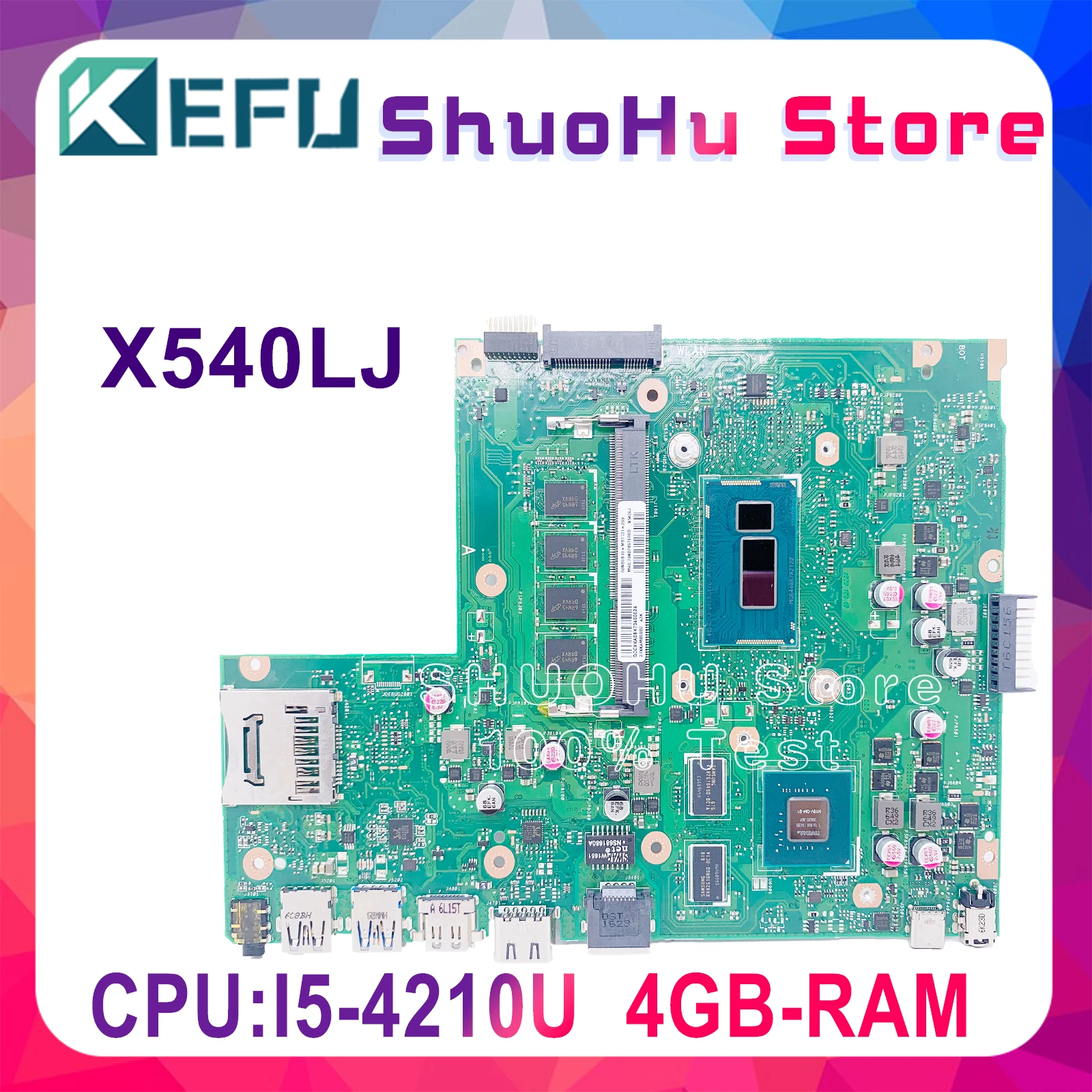 

X540LA Mainboard I5-4200U 4GB GT920M-2GB For ASUS X540LJ X540LD X540L F540LJ A540L Laptop MotherboardTest 100% Working Features