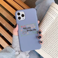 cartoon studio ghibli spirited away phone case for iphone 11 12 13 mini pro xs max 8 7 6 6s plus x xr solid candy color case