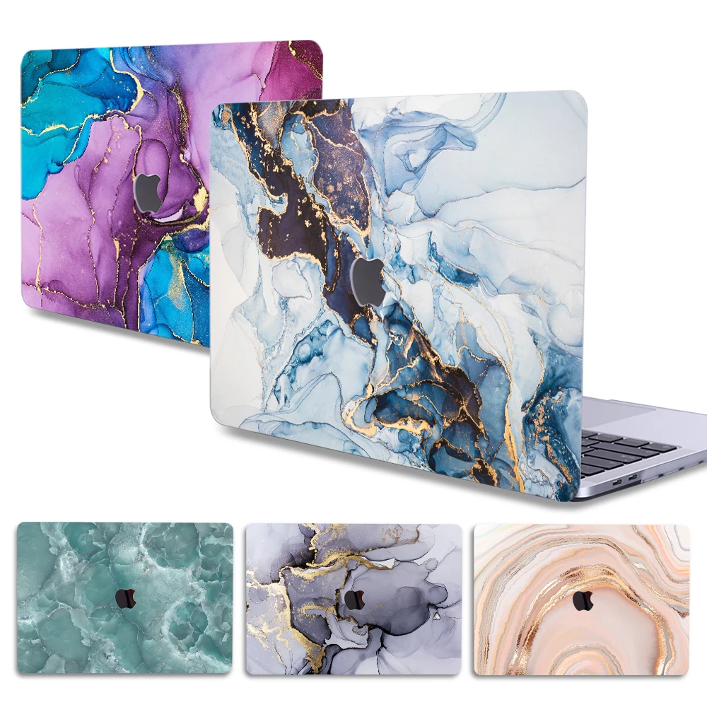 

Marble Laptops Case For Macbook Air 13 A2337 ID A2338 2020 M1 Chip Pro 14 15 16 A2442 A2141 A2485 A2289 2021