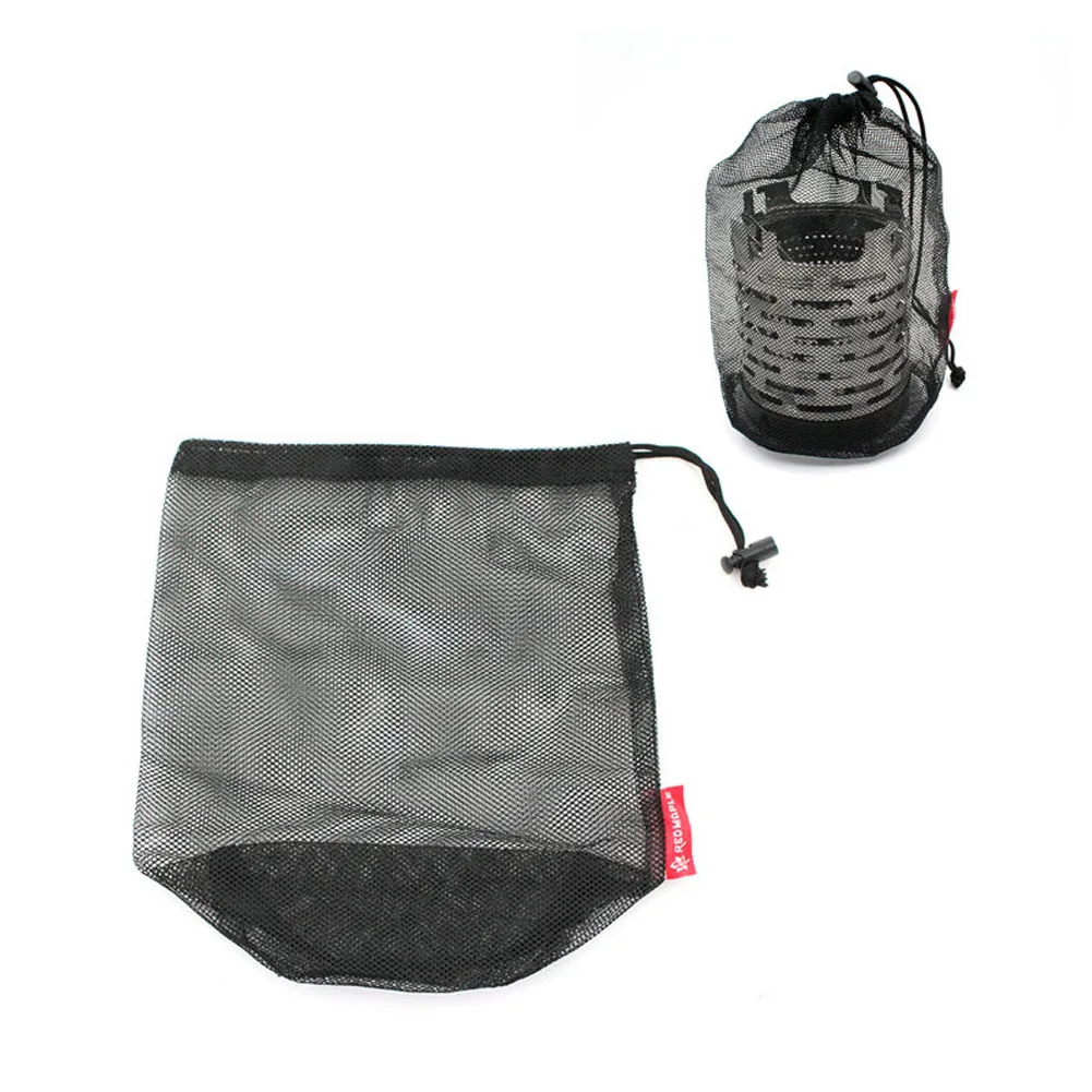

Nylon Drawstring Mesh Bag Cutlery Bottle Kettle Bottle Mesh Storage Bag Travel Nylon Pouch Outdoor Camping Hiking Equipment