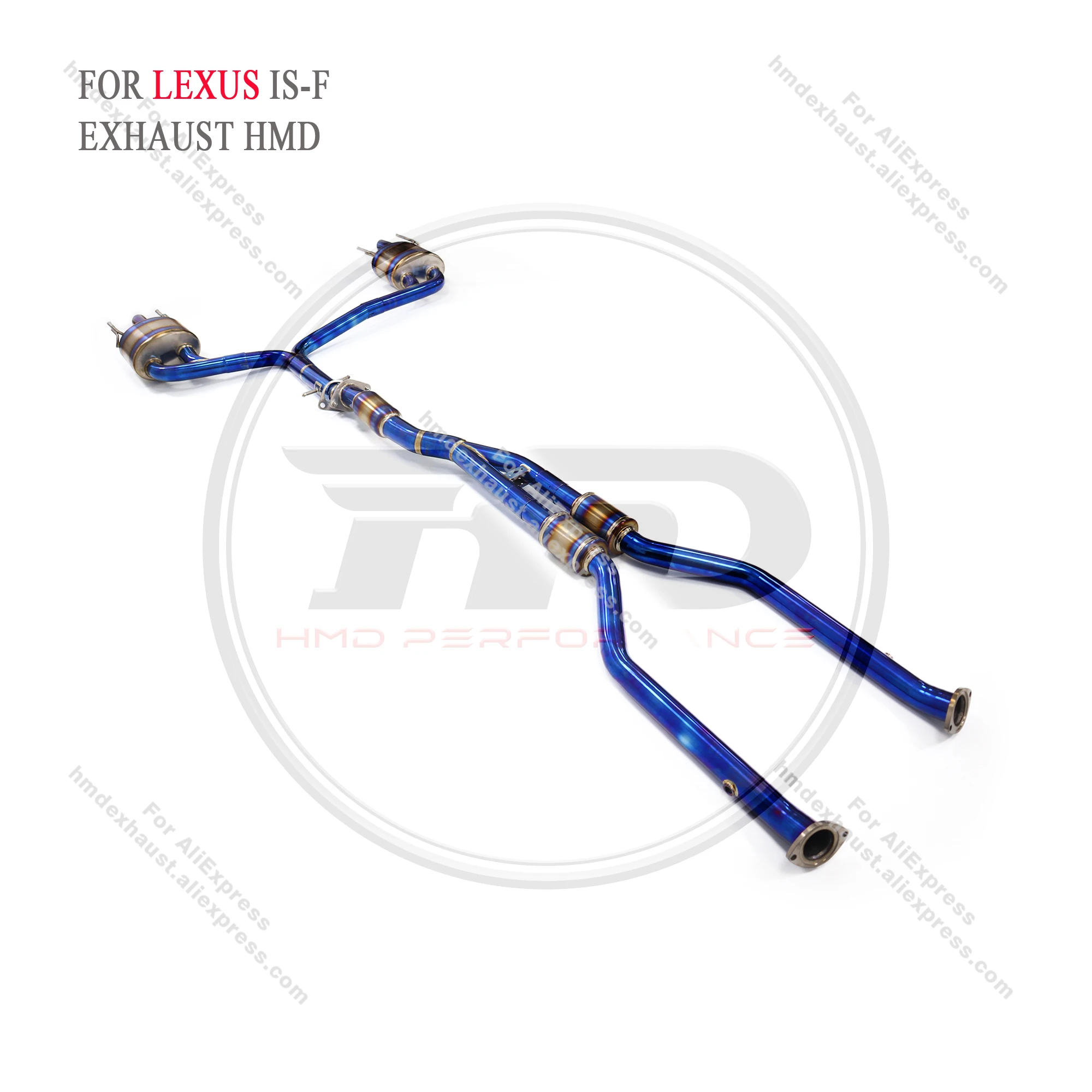 HMD Titanium Alloy Exhaust System Performance Catback for Lexus IS-F Auto Modification Electronic Valve Muffler