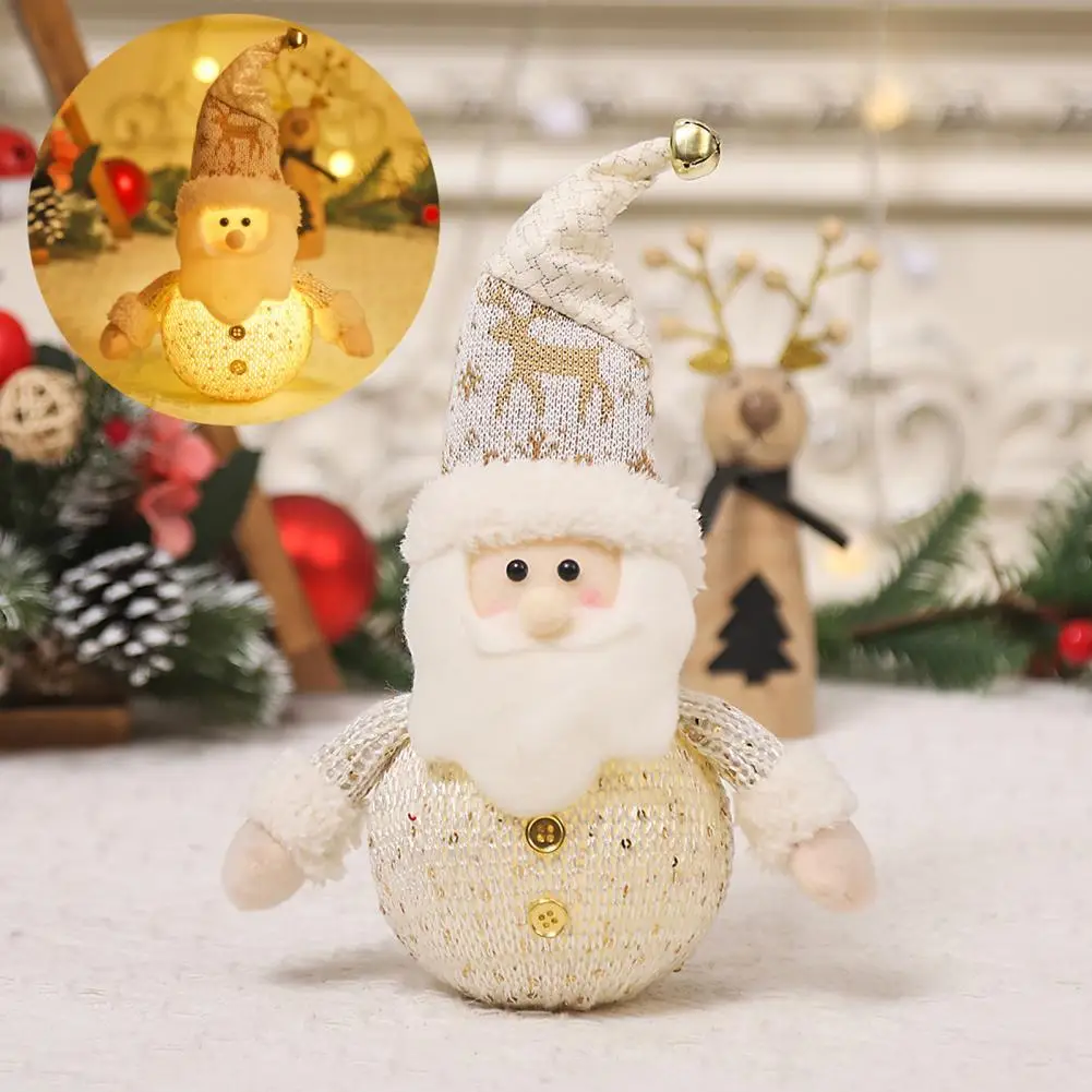 

Snowman Doll for Christmas Festive Night Light Decorations Glowing Christmas Dolls Gnomes for Tree Gift Giving 30cm for Home