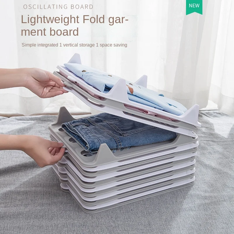 

5PCS 1Layer Clothes Organizer Tray T Shirt Clothing Folding Storage Shelf Rack Wardrobe Closet Divide Partition Stacking Board