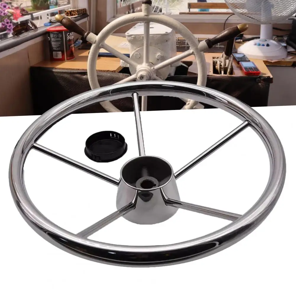 

Steering Wheel Professional Sturdy Structure Non-deform for Yacht Marine Steering Wheel Stainless Steering Wheel
