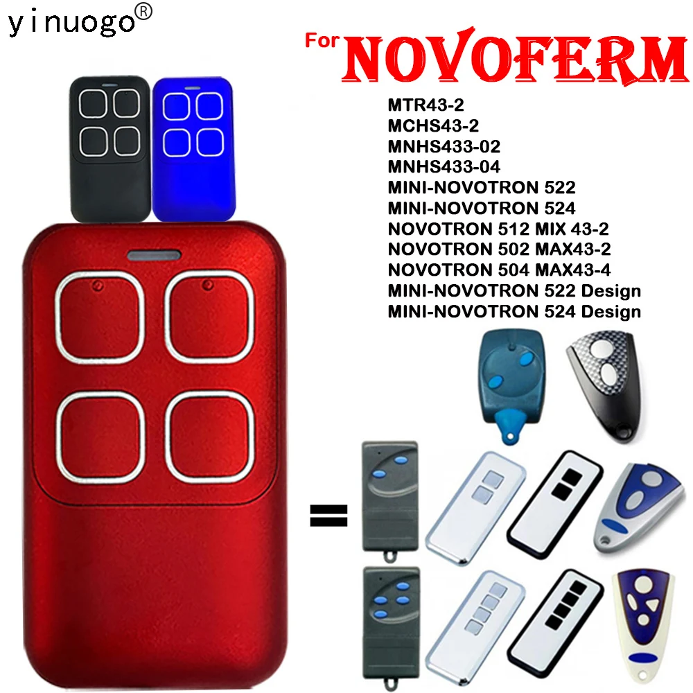 

NOVOFERM NOVOTRON 512 MIX43-2 502 MAX43-2 504 MAX43-4 пульт дистанционного управления, Открыватель дверей гаража, управление дверью, 433,92 МГц, передатчик, ключ