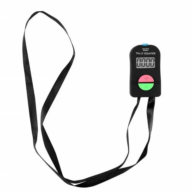 

Hand Digital Tally Counter Black Electronic Counter Add Or Subtract Manual Clicker Running For Ball Sports Swimming Running Gym