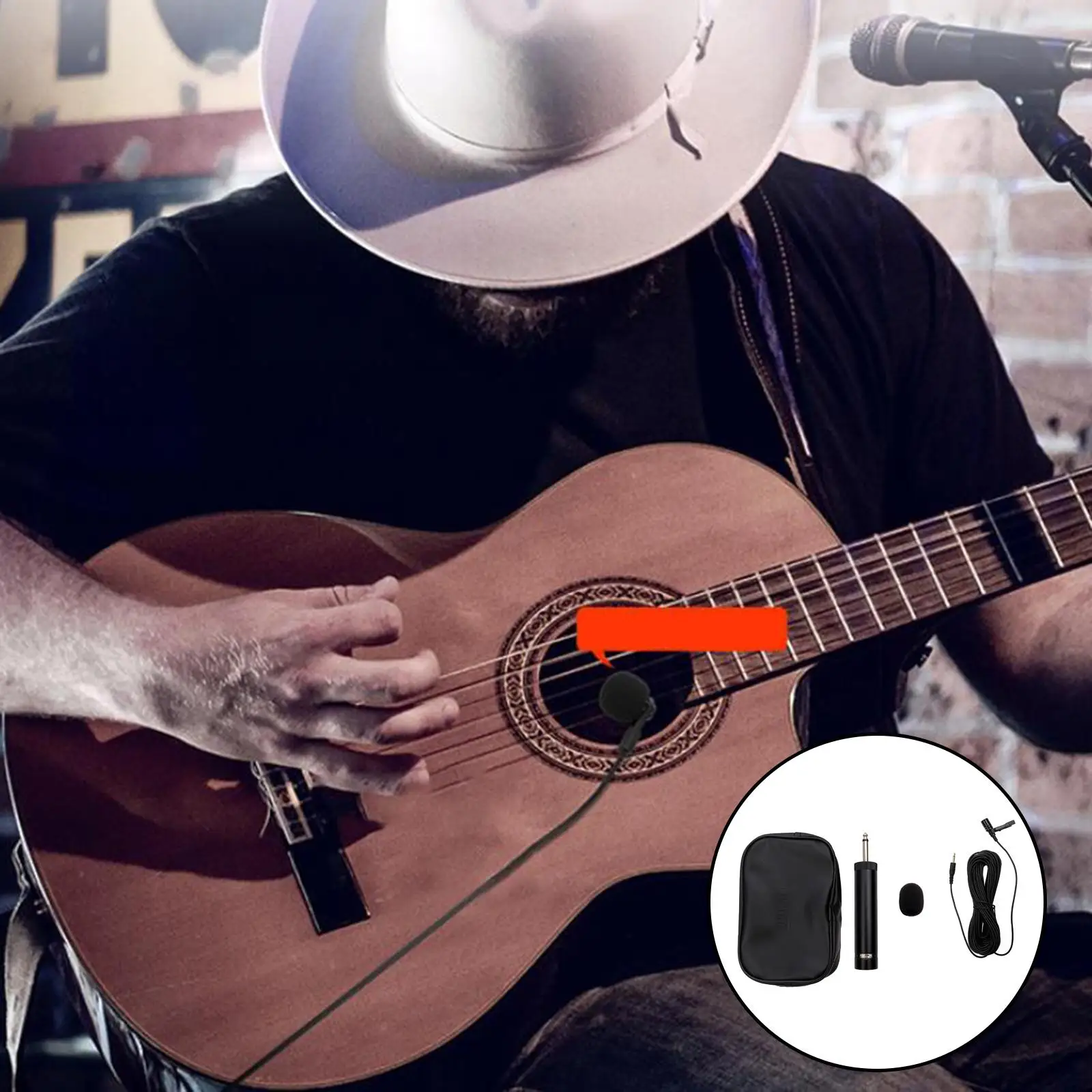 

Professional Pickup Lavalier Fidelity Clip-on for Ukulele Contact Microphone