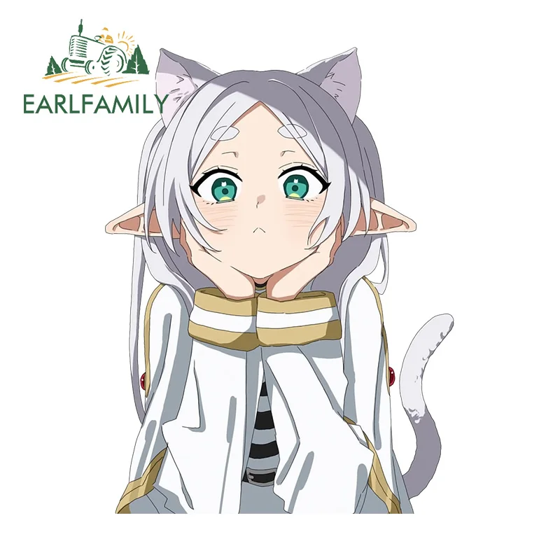 

EARLFAMILY 13 см x 9,7 см Frieren аниме девушка Chibi Наклейка Виниловые устойчивые к царапинам милые автомобильные наклейки ноутбук холодильник Авто графика