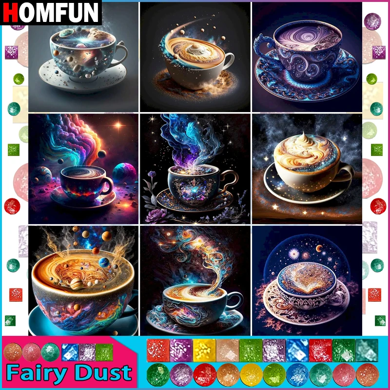 Алмазная 5D картина HOMFUN сказочная пыль пейзаж планета кофе полная вышивка