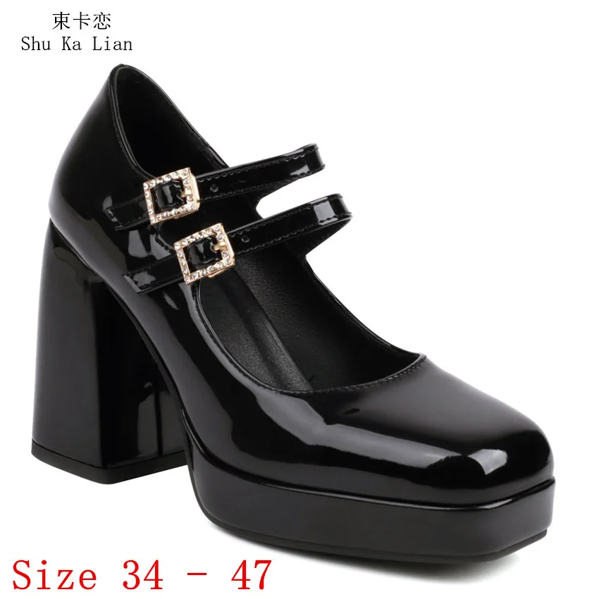 

9.5 CM High Heels Women Hot Sale Platform Pumps Gladiator High Heel Party Wedding Shoes Woman Plus Size 34 - 47