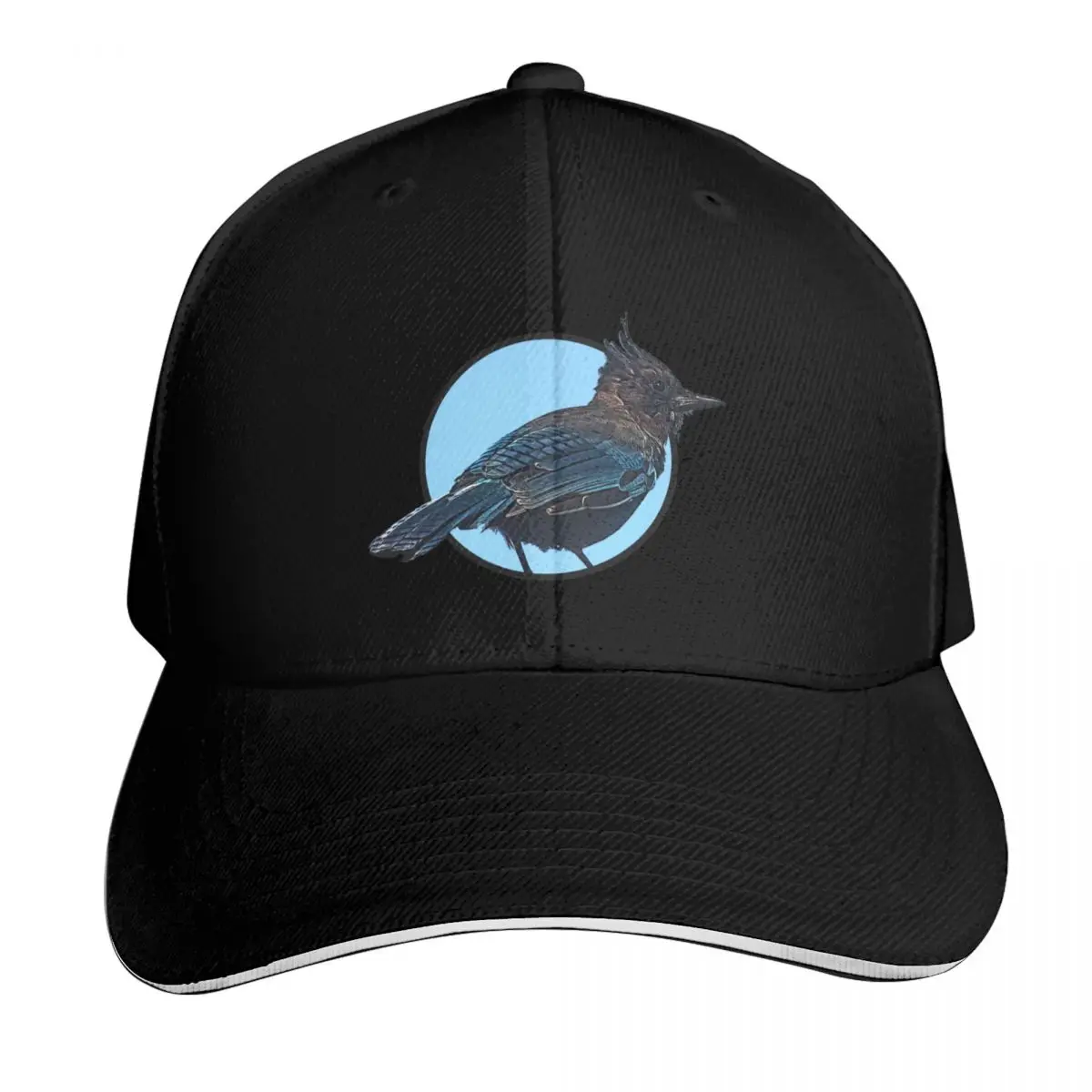 Фото Бейсболка с наклейкой Steller's Jay, забавные шапки, шапки для регби, шапки с помпоном, женские и мужские шапки №1