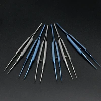 ophthalmic instruments micro titanium alloy surgical tools tip shaping forceps wire tweezers straight elbow 0 15mm