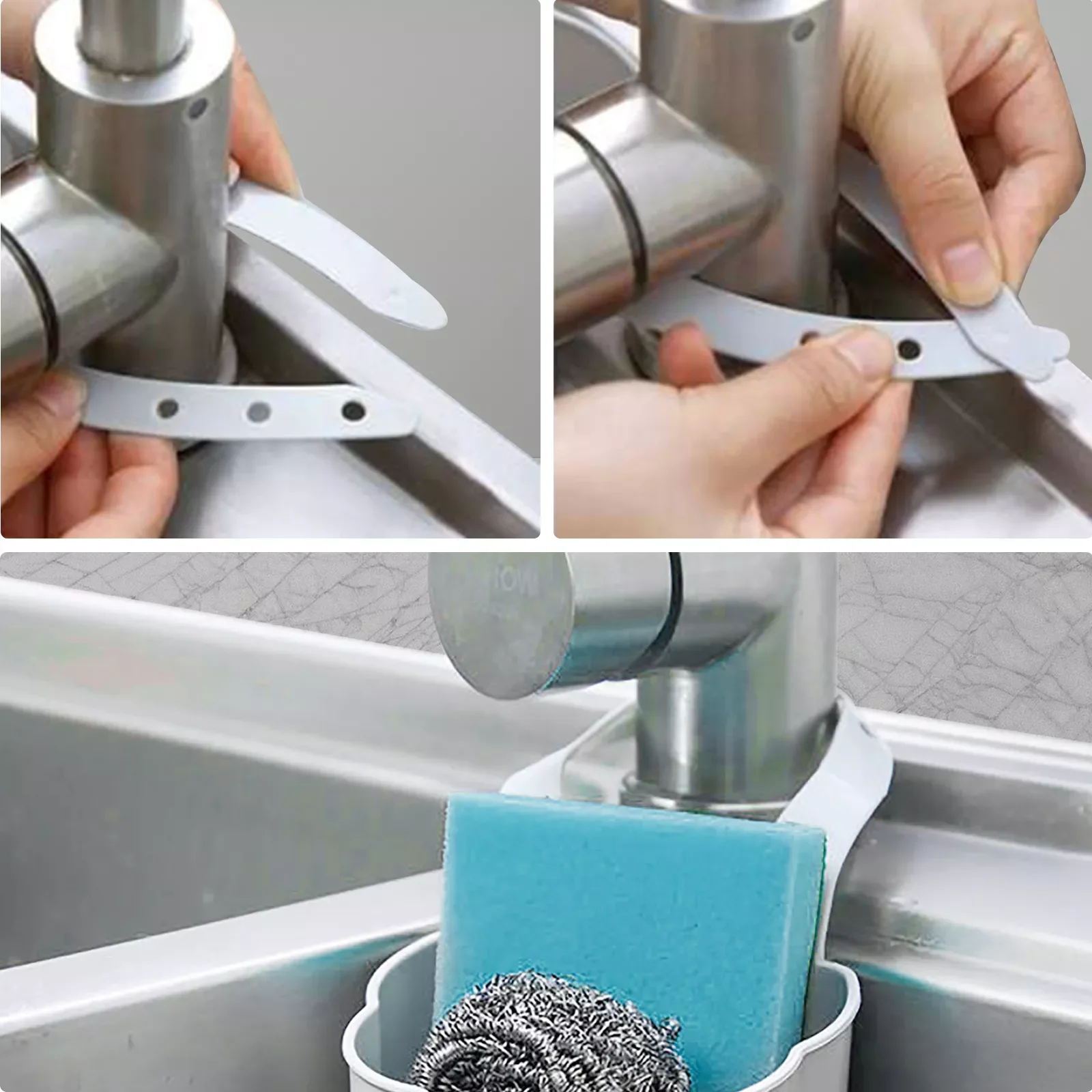 

2022NEW Home Kitchen Hanging Drain Shelf Bag Basket Bath Storage Tools Sink Holder sink organizer kitchen and bathroom items