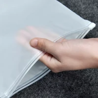 waterproof transparent matte package cloth travel storage bag breathable bag zipper lock self seal travel cloth organization