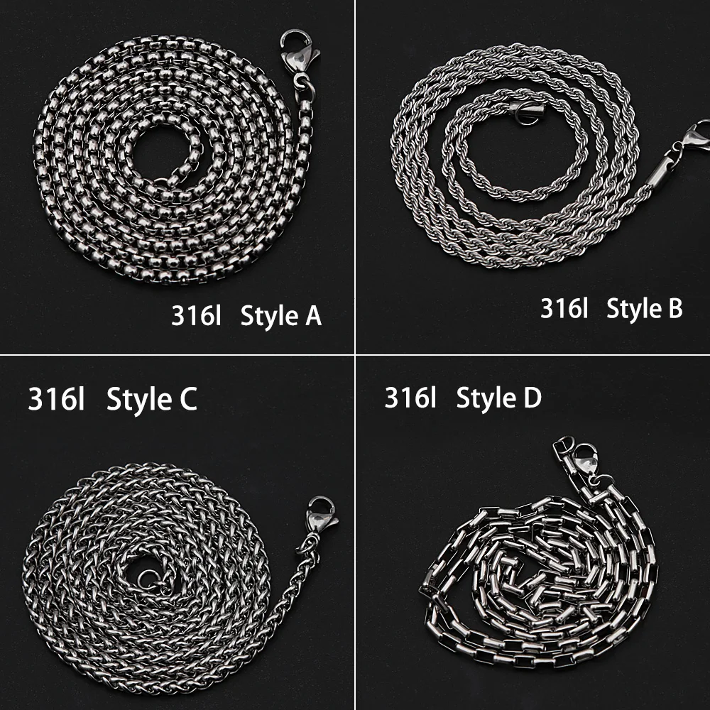 Мужское колье из нержавеющей стали в стиле панк/хип-хоп | Украшения и аксессуары