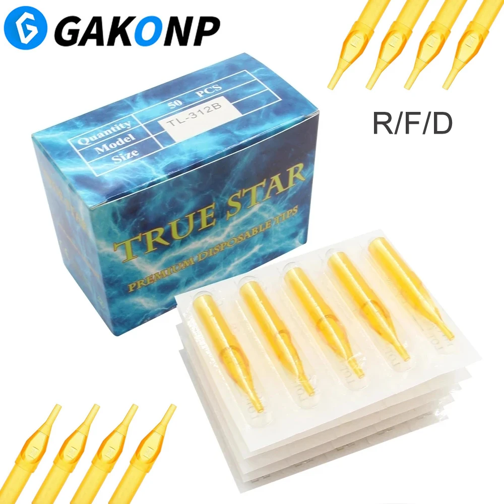 

50/100PCS Disposable Tattoo Tips RT/FT/DT Assorted Size Tattoo Tubes for Tattoo Machine Gun and Needles Sterilize Plastic Tips