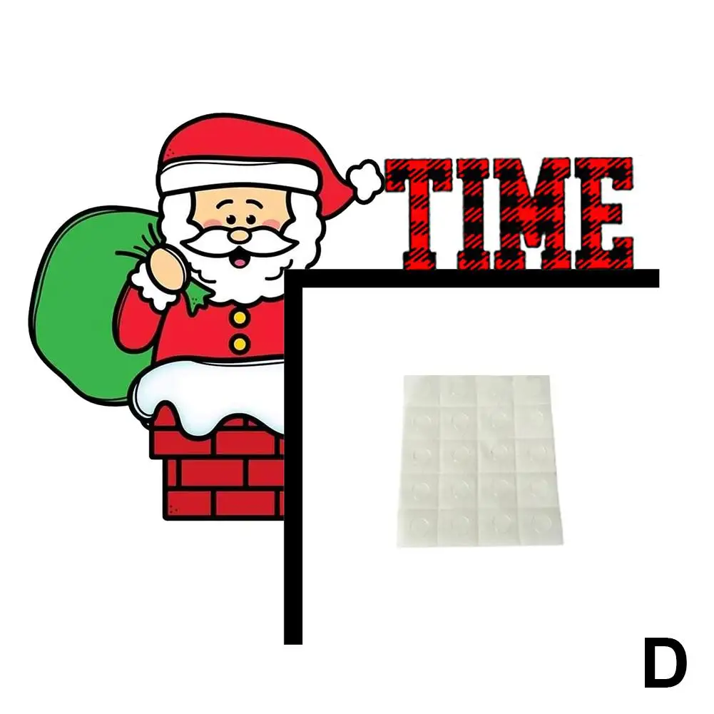 2024 рождественское украшение для дверной рамы с героями мультфильмов Санта-Лось