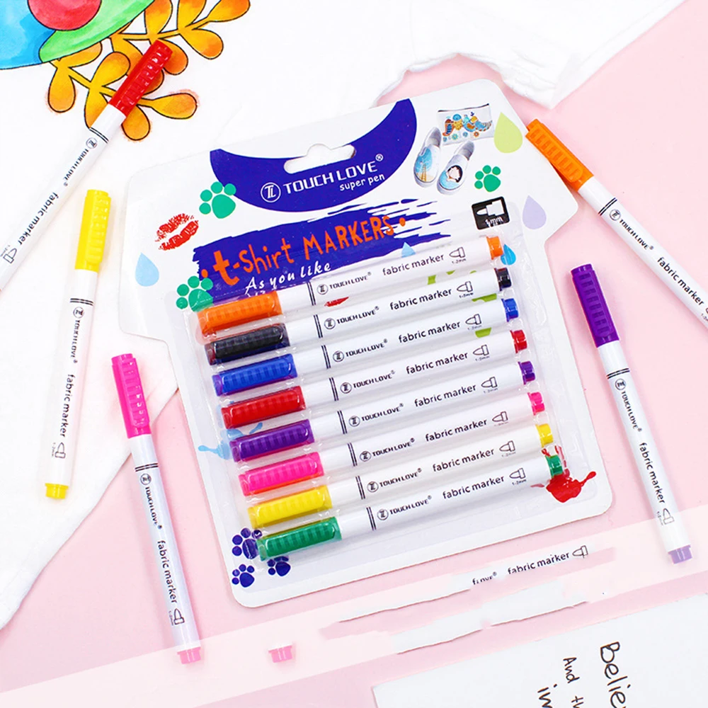 

Маркеры для рисования ткани, ручки для одежды, текстиля, поделок, футболок, граффити, пигментные красящие принадлежности для школы и офиса, 6/...