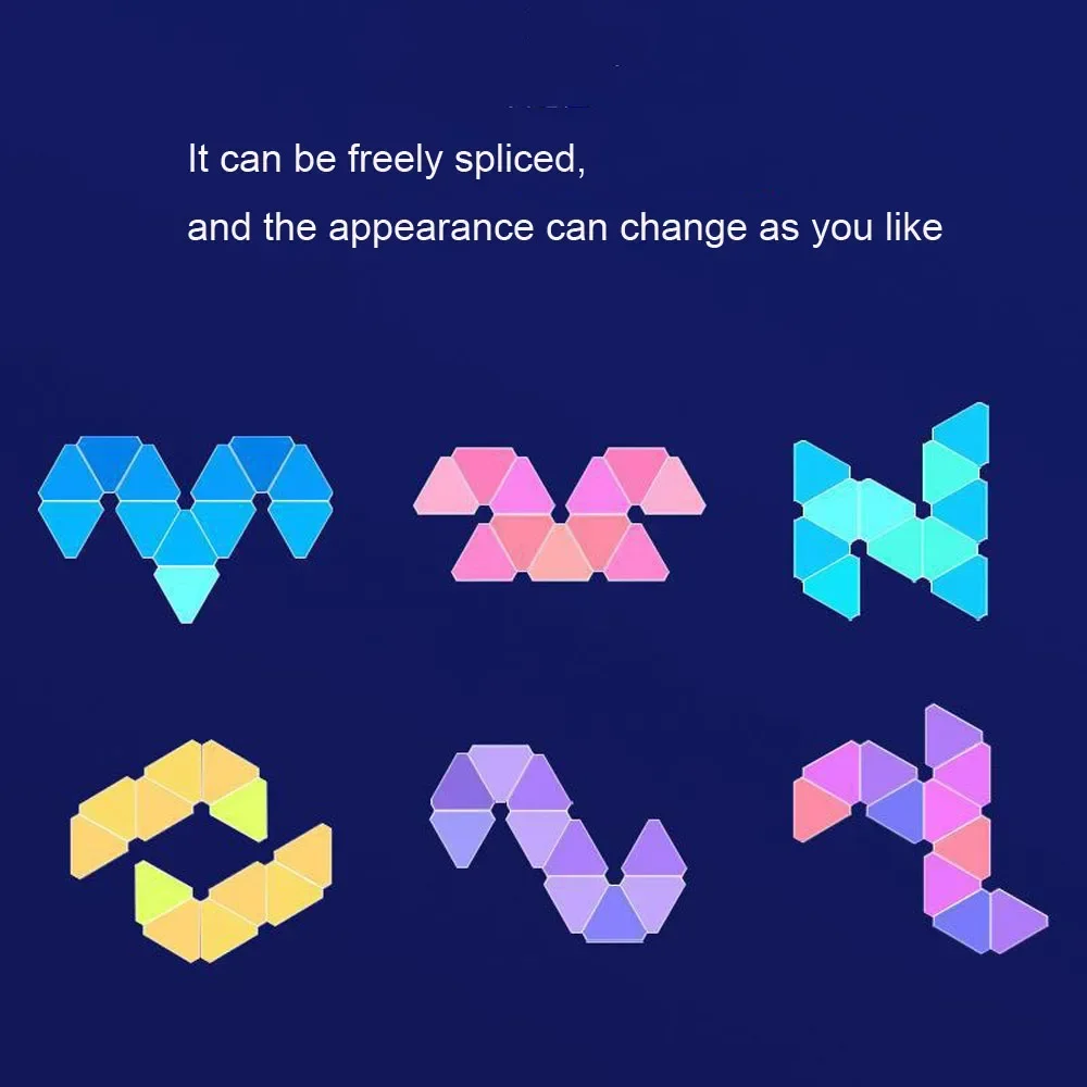 RGB треугольная Квантовая лампа светодиодная настенная умный ритмичный фон для