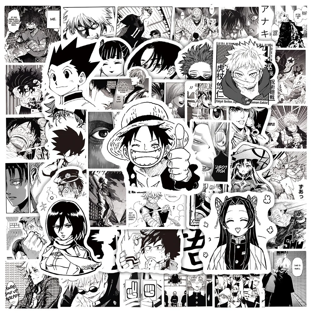

10/30/50/100pcs Demon Slayer Anime Stickers Jujutsu Kaisen Sticker Laptop Skateboard Suitcase Luggage Car Bike Classic Toy Decal
