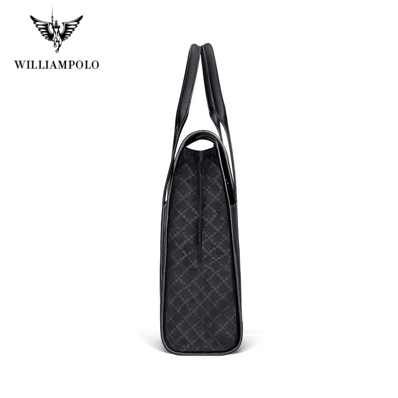 WILLIAMPOLO Мужской и женский модный деловой портфель 15 6-дюймовая сумка для ноутбука