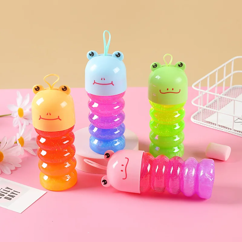 Мультяшная глина гусеница лягушка кристальная грязь детская разноцветная клей