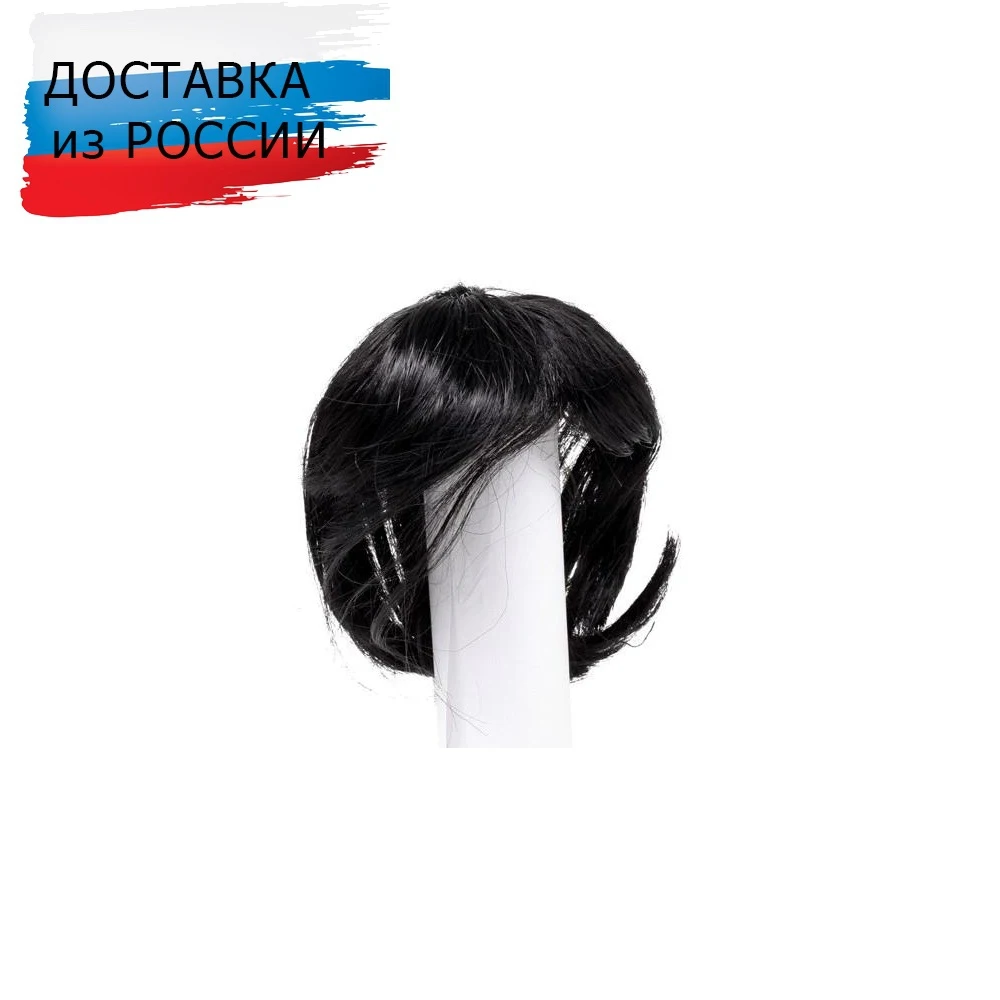 AS16-18 Парик для кукол (прямые волосы) 5*10см (черный) | Игрушки и хобби