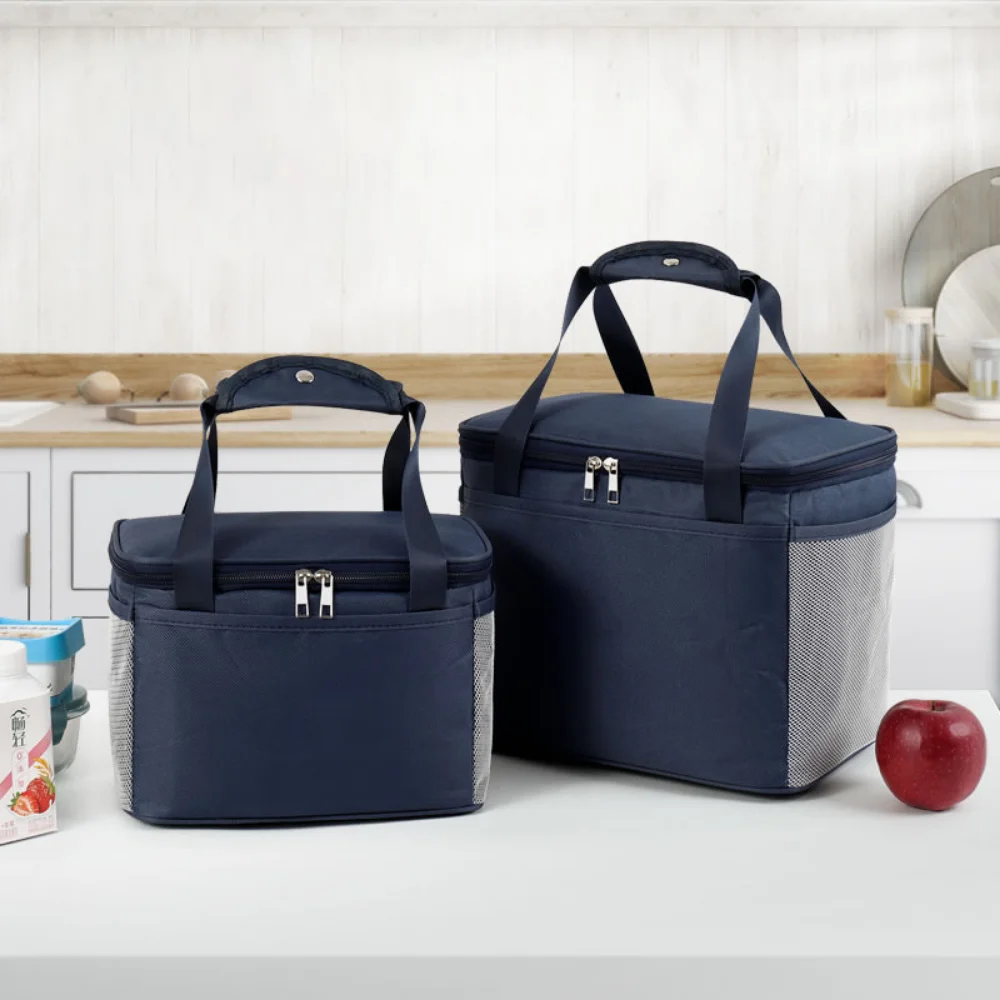 

Large Capacity Insulation Lunch Bag Waterproof Oxford Portable Zipper Insulation Bag Adult Children's Lunch Box Picnic Food Bag