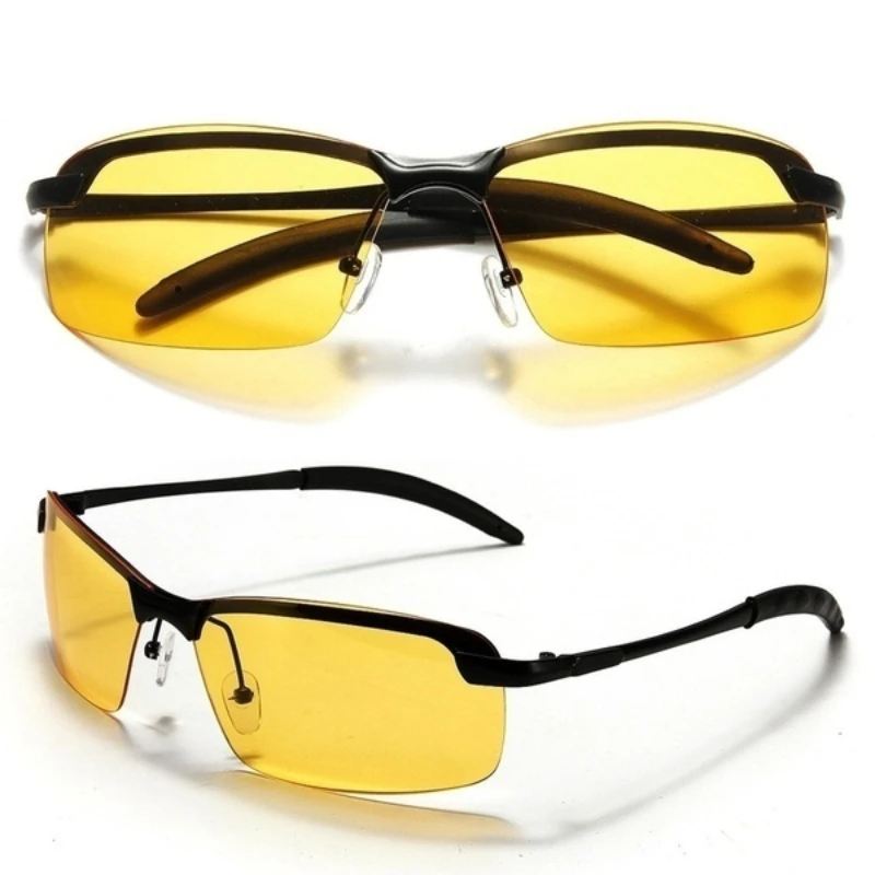 Купи Driver Goggles Yellow Glasses Men Night Vision Glasses PC Frame Sunglasses Outdoor Sport Sun Glasses Vision Glasses за 57 рублей в магазине AliExpress