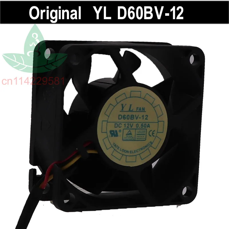Новый вентилятор охлаждения для модели YL D60BV-12 6025, 12 В, а, 6 см, большой объем воздуха, вентилятор охлаждения сервера