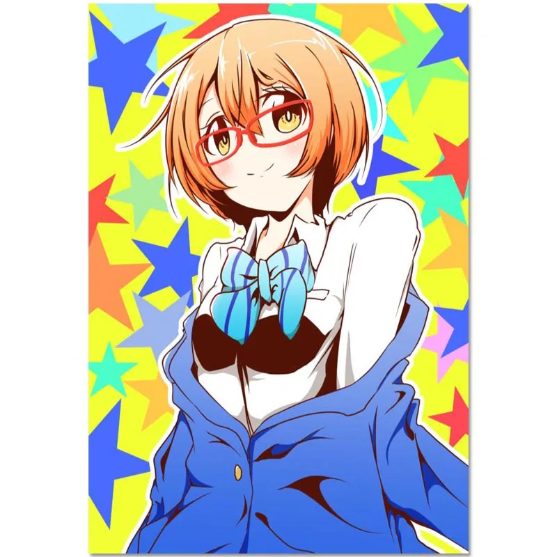 Аниме плакат Hoshizora Rin, украшение для дома, холст, Ранняя печать, стильный ретро декор, красивый постер с рисунком 5,16