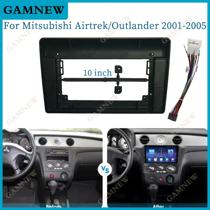 

10-дюймовая Автомобильная рамка, адаптер Android, аксессуары для Mitsubishi Airtrek Outlander 2001-2005