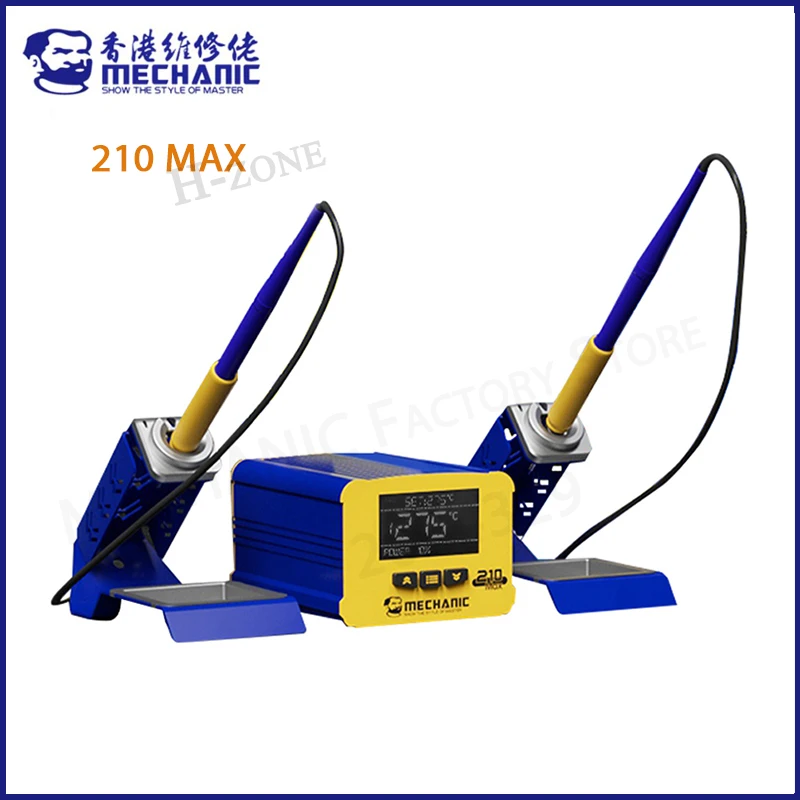 

Механический C210 MAX, двойная станция 210, Электрический паяльник, термостатический Регулируемый сварочный стол, быстрое восстановление фотоэлементов